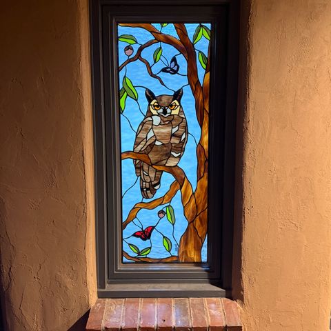 stained glass owl