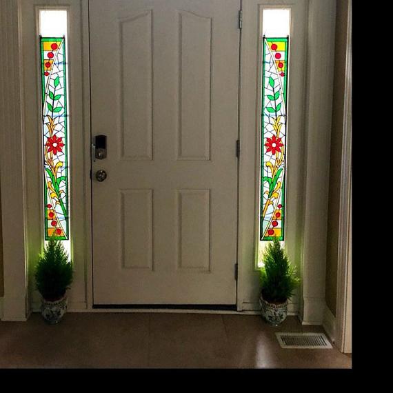 S 23 Stained Glass Sidelight Terraza, Stained Glass Window Sidelight Panels